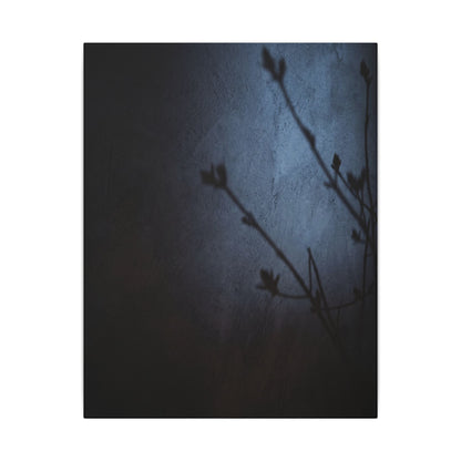 Shadow Play Canvas Art | Spring Dark Japandi Moody Minimal Art