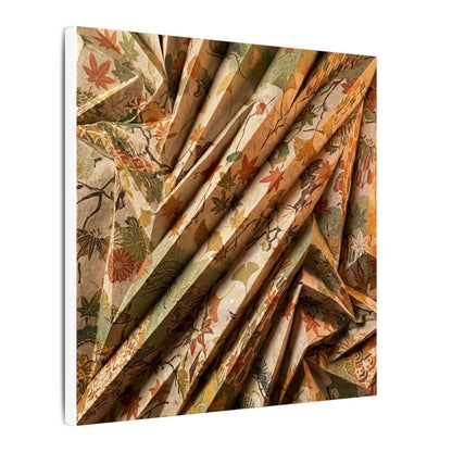 Paper Fold Autumn Canvas Art | Japandi Earthy Design
