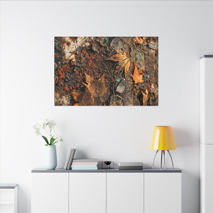 Rust Patina Canvas Art | Autumn Japandi Texture Art