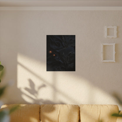 Candlelight Silk Drape Canvas Art - Dark Japandi Kanso