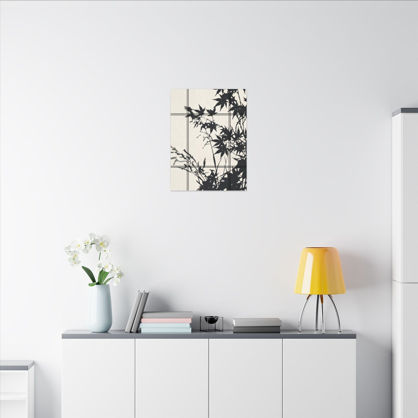 Shoji Screen Canvas Art | Summer Japandi Minimal Line Art