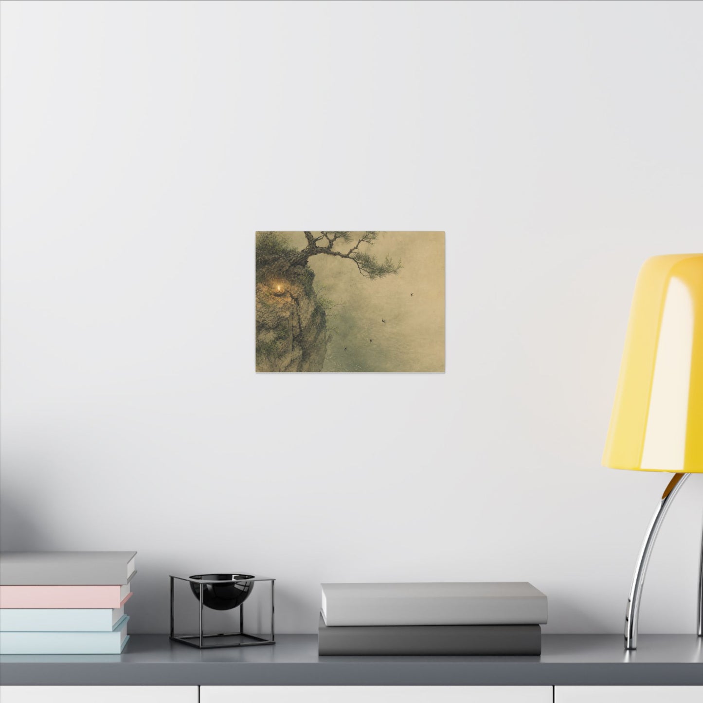 Spring Pine Tree Minimal Line Canvas Art | Earthy Decor