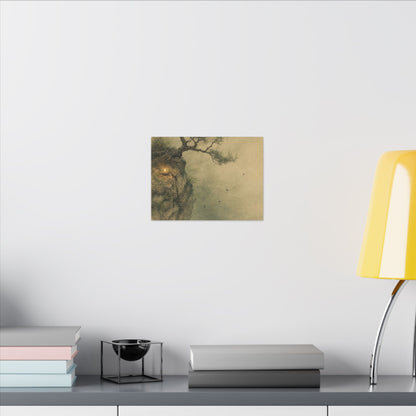 Spring Pine Tree Minimal Line Canvas Art | Earthy Decor