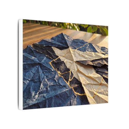 Golden Hour Paper Fold Canvas Art - Kintsugi Ma