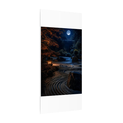 Summer Rock Garden Shadow Zen Canvas Art | Moody Decor