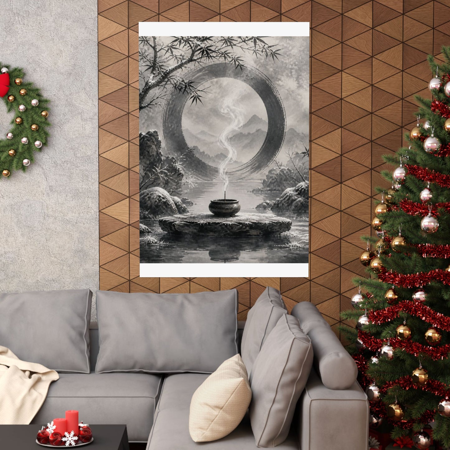 Dappled Incense Smoke Wall Art Print - Zen Seijaku