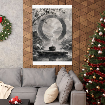Dappled Incense Smoke Wall Art Print - Zen Seijaku