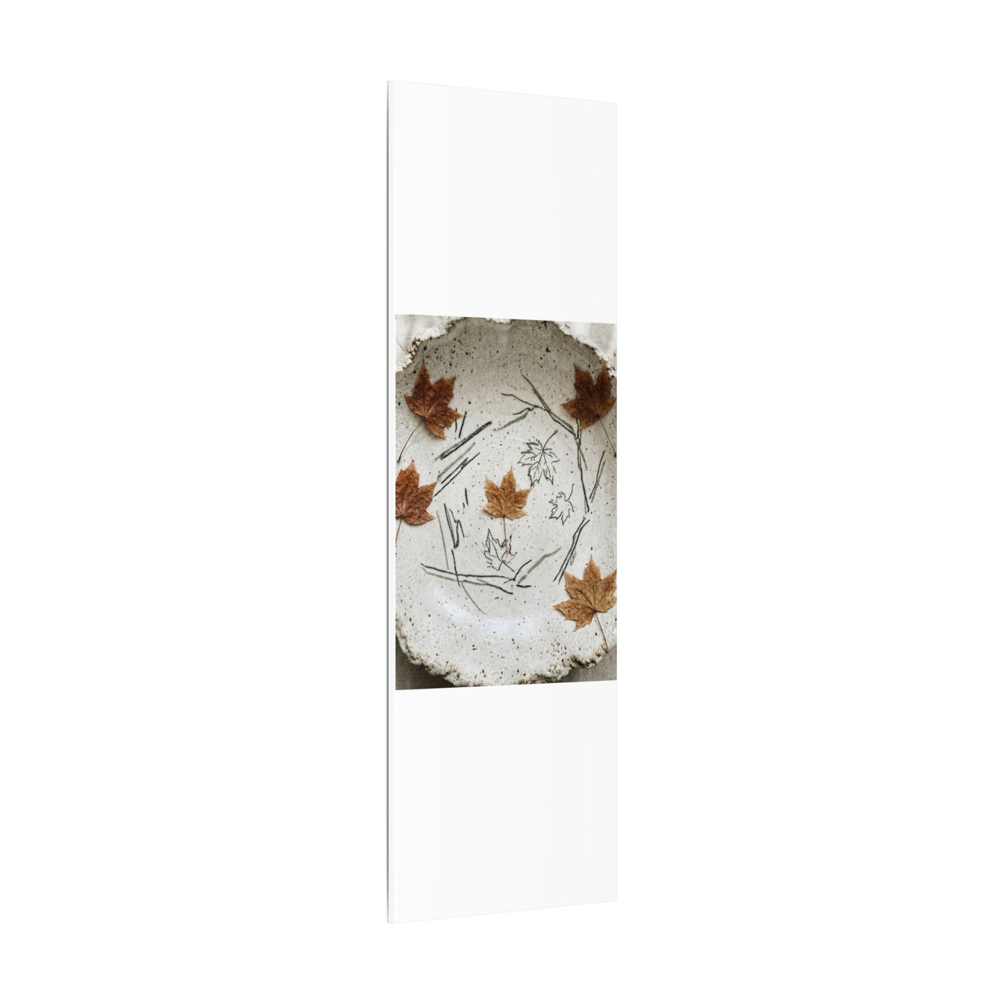 Ceramic Bowl Autumn Canvas Art | Japandi Elegant Design