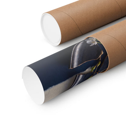 Kintsugi Paper Fold in Moonlight | Gold Repair Wall Art Print