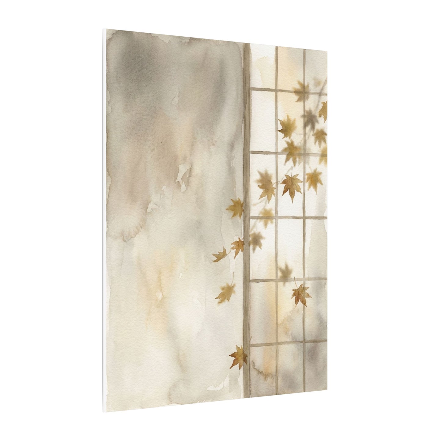 Warm Shoji Screen Canvas Art - Watercolor Japandi