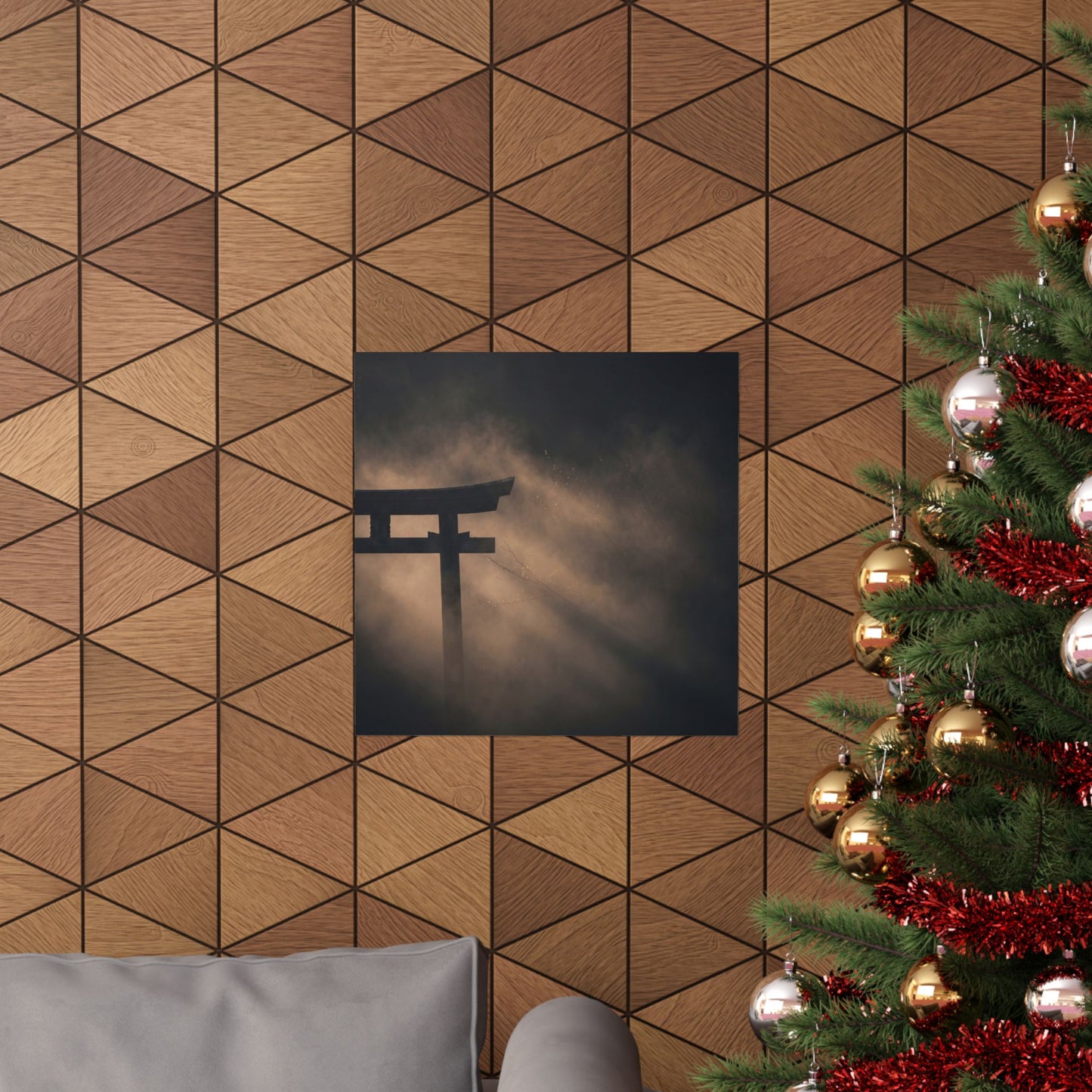 Spring Torii Gate Shadow Zen Wall Art Print | Luxurious Decor