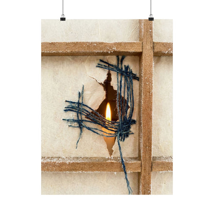 Candlelight Shoji Screen Wall Art Print - Kintsugi Kanso