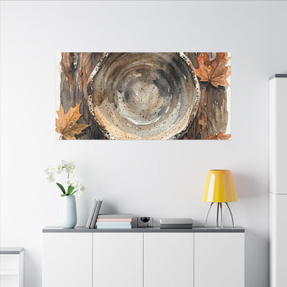 Ma Ceramic Bowl Canvas Art - Japandi Watercolor