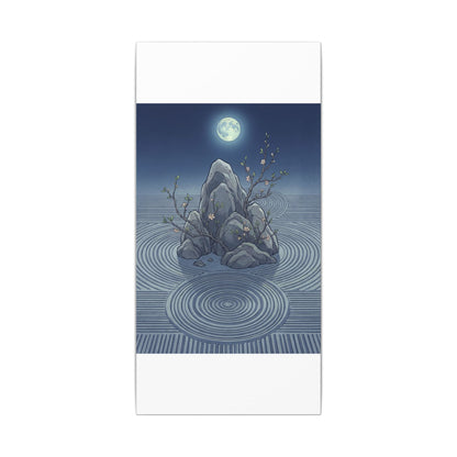 Spring Rock Garden Ukiyo E Inspired Canvas Art | Tranquil Decor