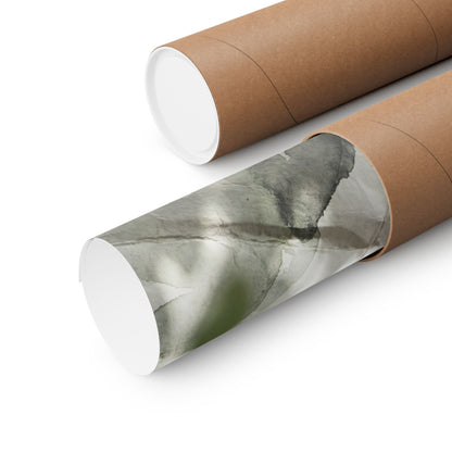Japandi Paper Fold in Dappled | Watercolor Wall Art Print