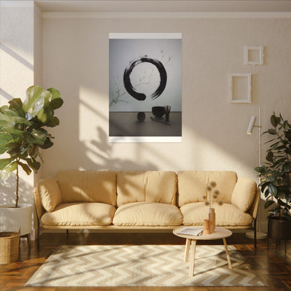 Tea Ceremony Enso Canvas Art | Peaceful Zen Art