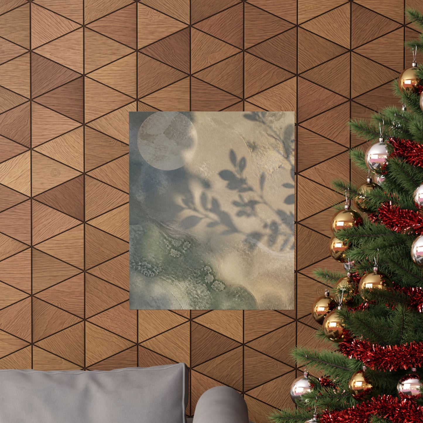 Winter Shadow Play Texture Wall Art Print | Cozy Decor
