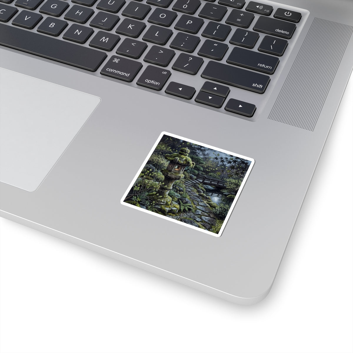 Stone Lantern Texture Sticker | Elegant Japandi Art