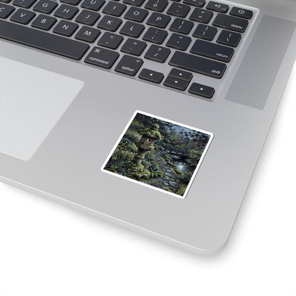 Stone Lantern Texture Sticker | Elegant Japandi Art