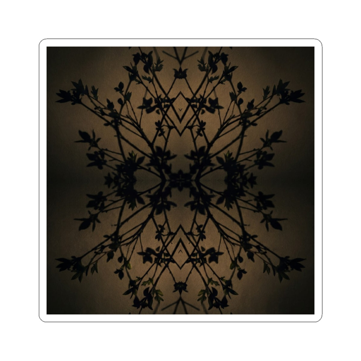 Dark Japandi Shadow Play in Golden Hour | Shadow Zen Sticker