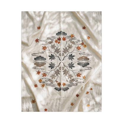 Elegant Silk Drape Canvas Art - Japanese Pattern Japandi