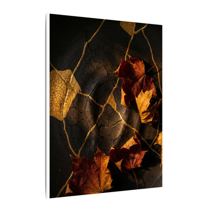 Resilient Shadow Play Canvas Art - Crackle Gold Kintsugi