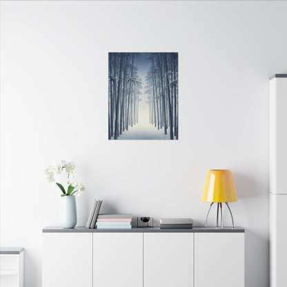 Bamboo Grove Canvas Art | Winter Zen Ukiyo E Inspired Art