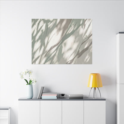 Japandi Shadow Play in Dappled | Japanese Pattern Canvas Art