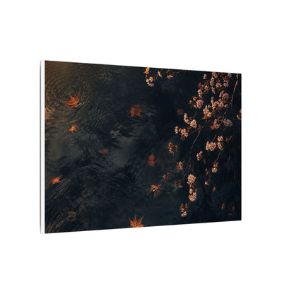 Golden Hour Cherry Blossom Canvas Art - Dark Japandi Kanso