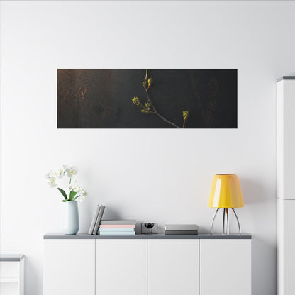 Dark Japandi Rust Patina in Golden Hour | Moody Minimal Canvas Art
