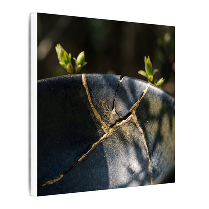 Seijaku Broken Pottery Canvas Art - Dark Japandi Shadow Zen
