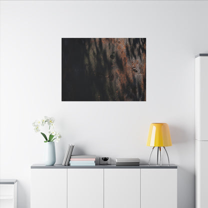 Rust Patina Shadow Zen Canvas Art | Luxurious Dark Japandi Art