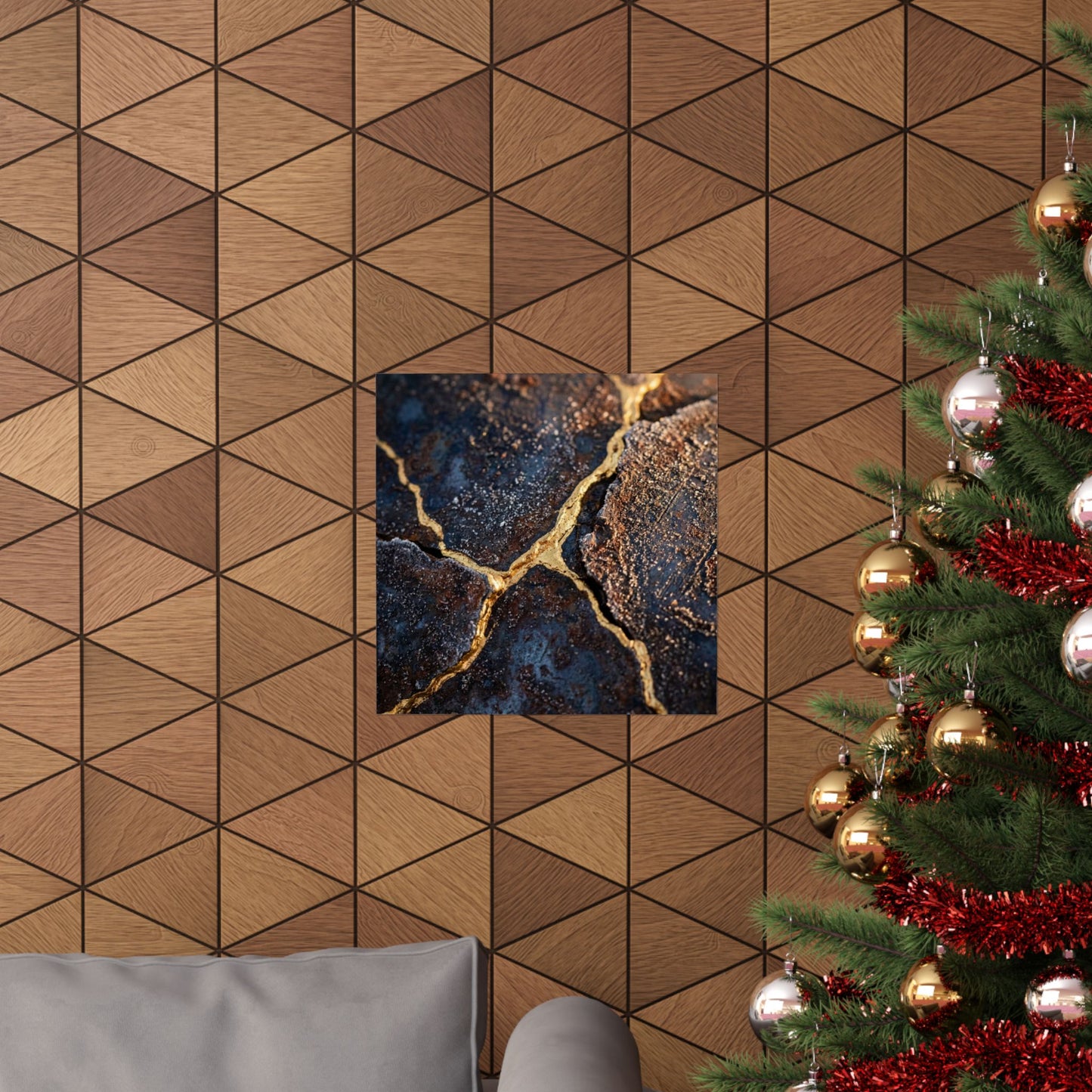 Golden Hour Rust Patina Wall Art Print - Kintsugi Kanso