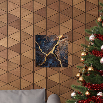 Golden Hour Rust Patina Wall Art Print - Kintsugi Kanso