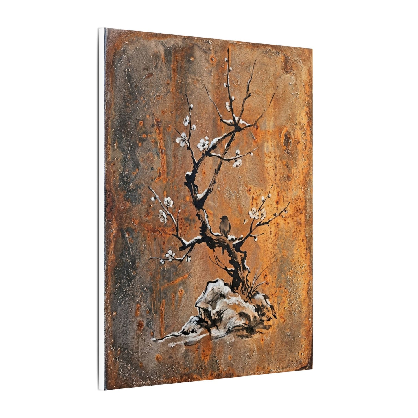 Datsuzoku Rust Patina Canvas Art - Zen Sumi E