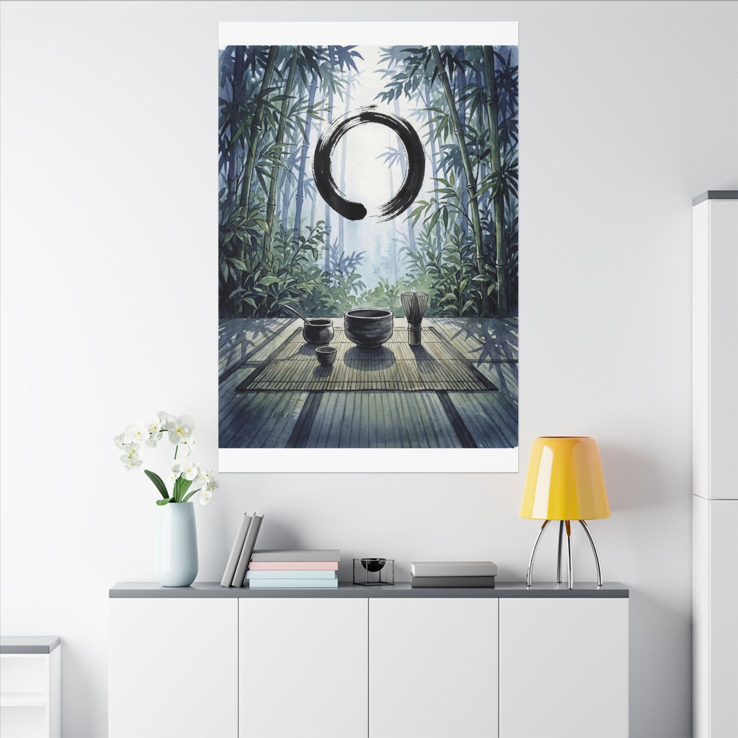 Seijaku Tea Ceremony Canvas Art - Zen Enso
