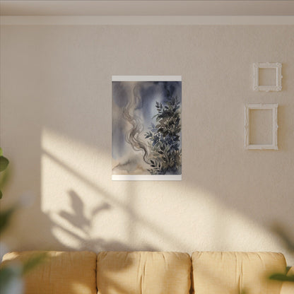 Incense Smoke Summer Canvas Art | Japandi Cozy Design