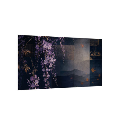 Dawn Wisteria Canvas Art - Dark Japandi Fukinsei