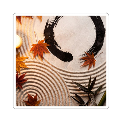 Zen Rock Garden in Candlelight | Enso Sticker