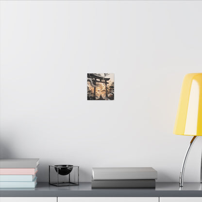 Torii Gate Ukiyo E Inspired Canvas Art | Serene Zen Art