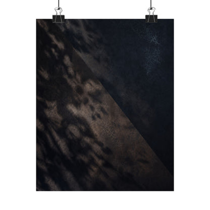 Moody Shadow Play Wall Art Print - Moody Minimal Dark Japandi