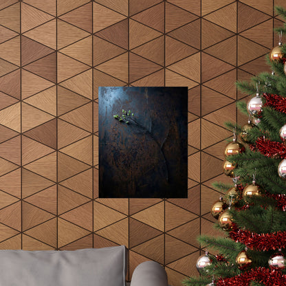 Rust Patina Spring Wall Art Print | Dark Japandi Sophisticated Design