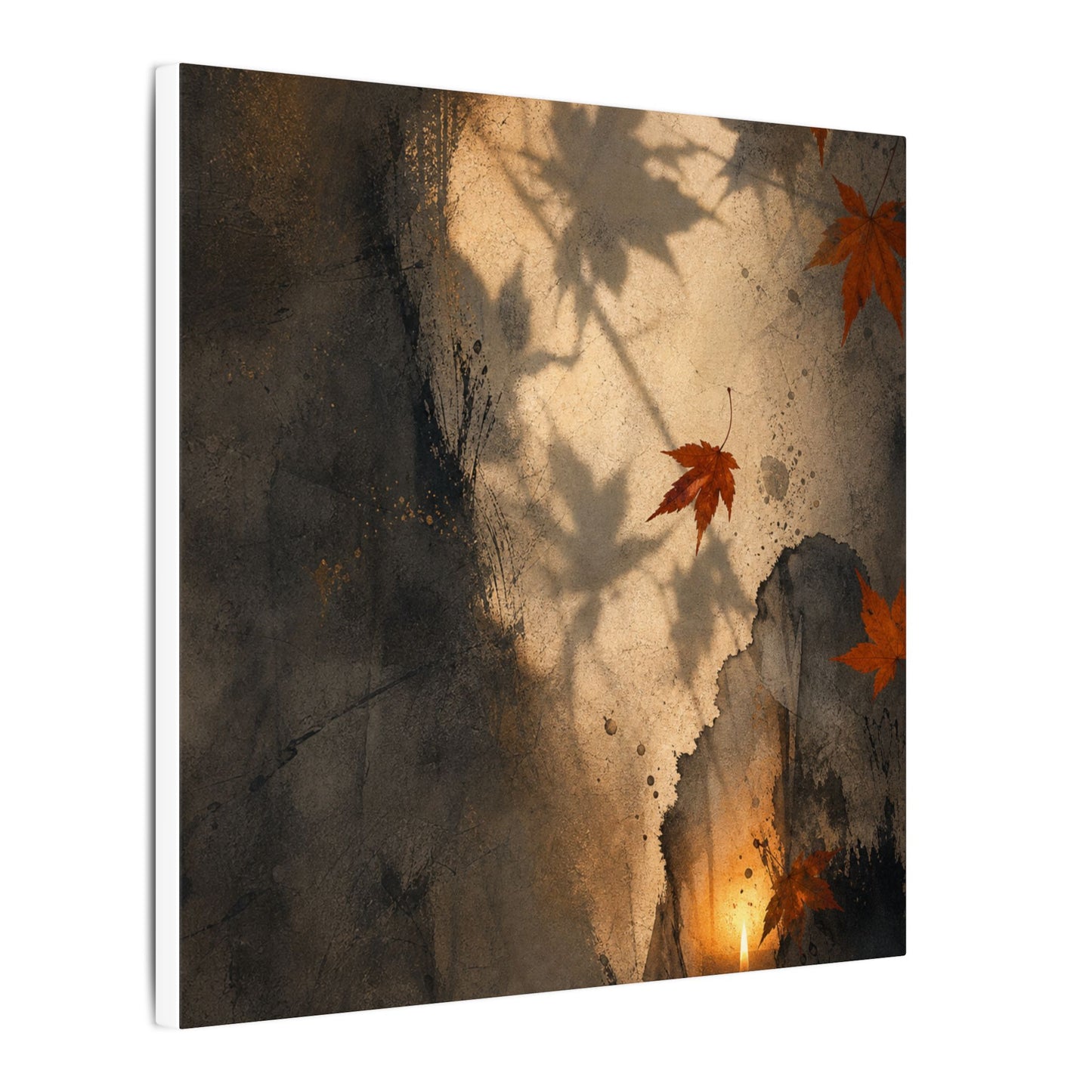 Shadow Play Texture Canvas Art | Neutral Japandi Art