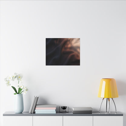 Dark Japandi Silk Drape in Dawn | Shadow Zen Canvas Art