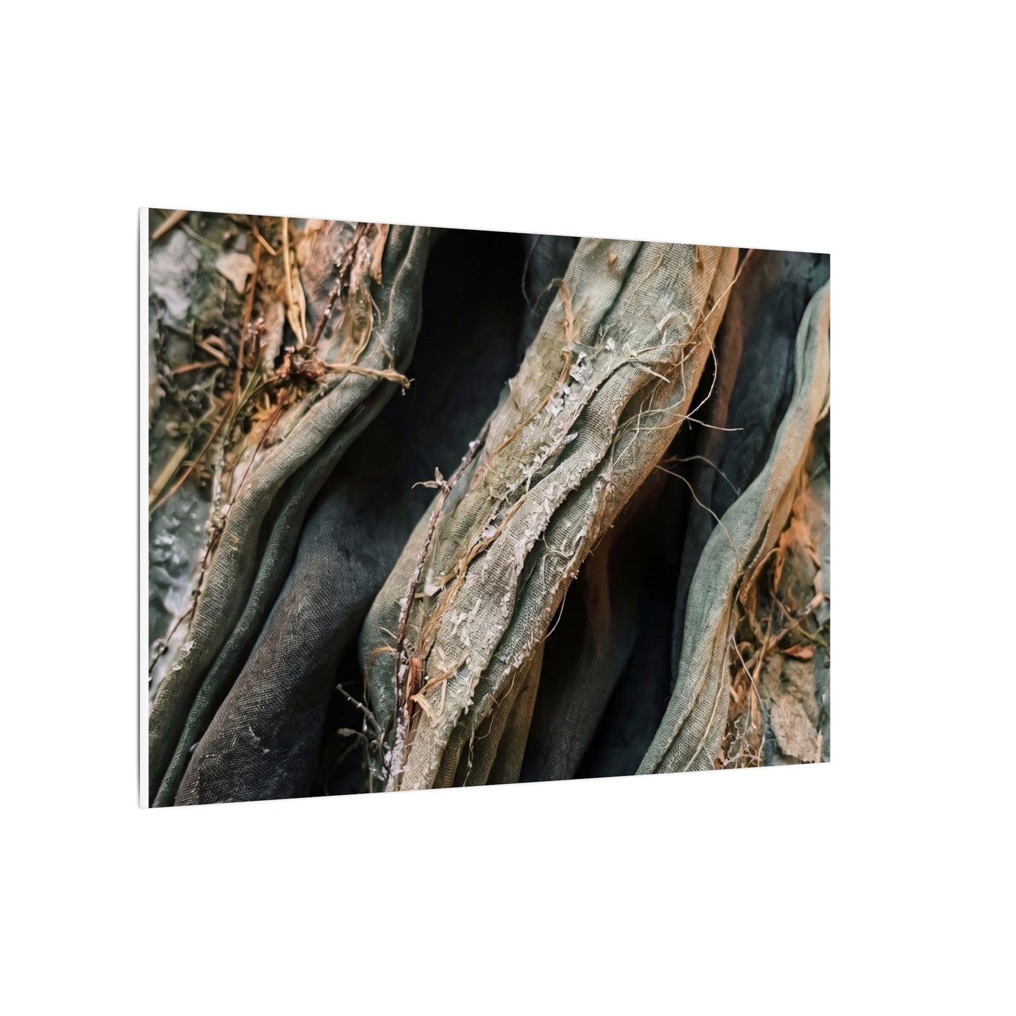 Silk Drape Winter Canvas Art | Japandi Cozy Design
