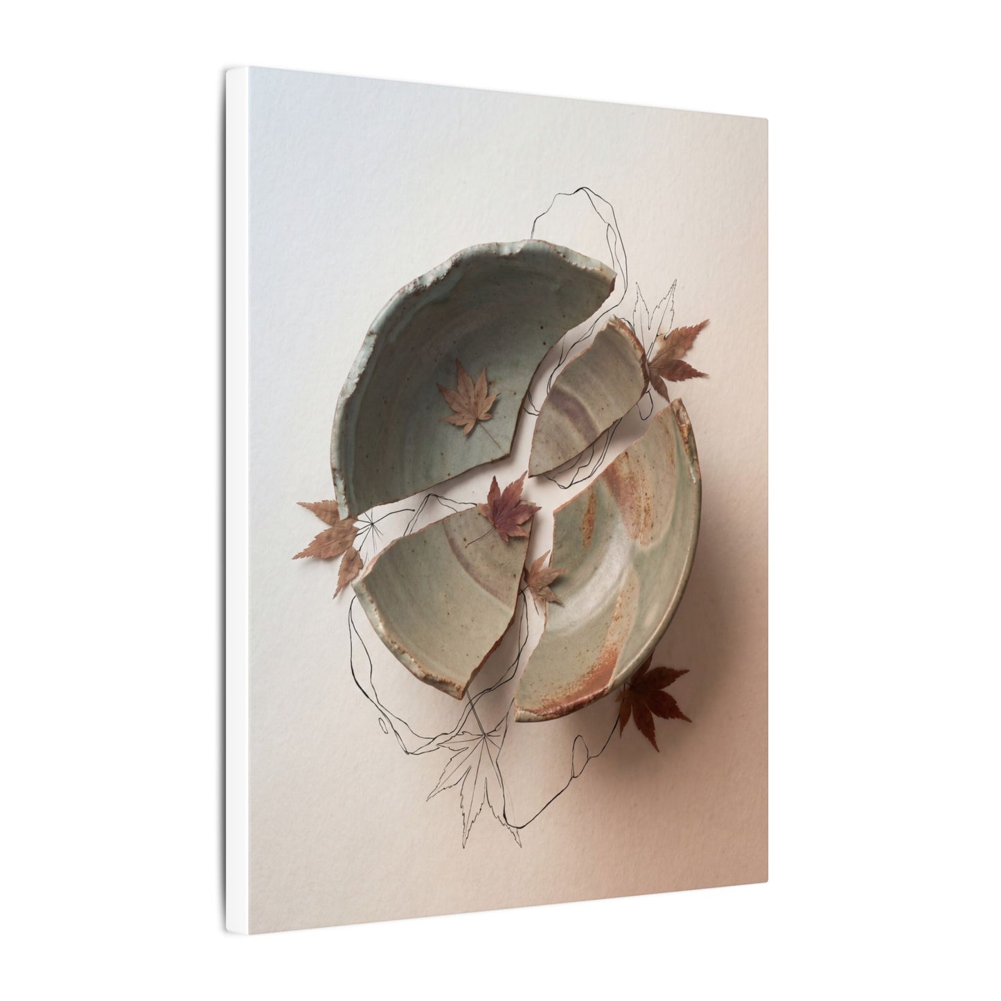 Dawn Ceramic Bowl Canvas Art - Japandi Fukinsei
