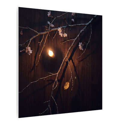 Datsuzoku Cherry Blossom Canvas Art - Dark Japandi Moody Minimal