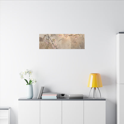Summer Cherry Blossom Texture Canvas Art | Neutral Decor