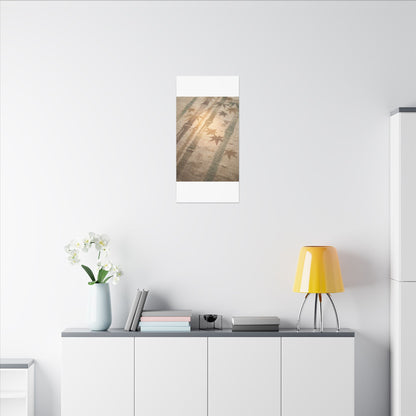 Autumn Bamboo Grove Japanese Pattern Canvas Art | Neutral Decor