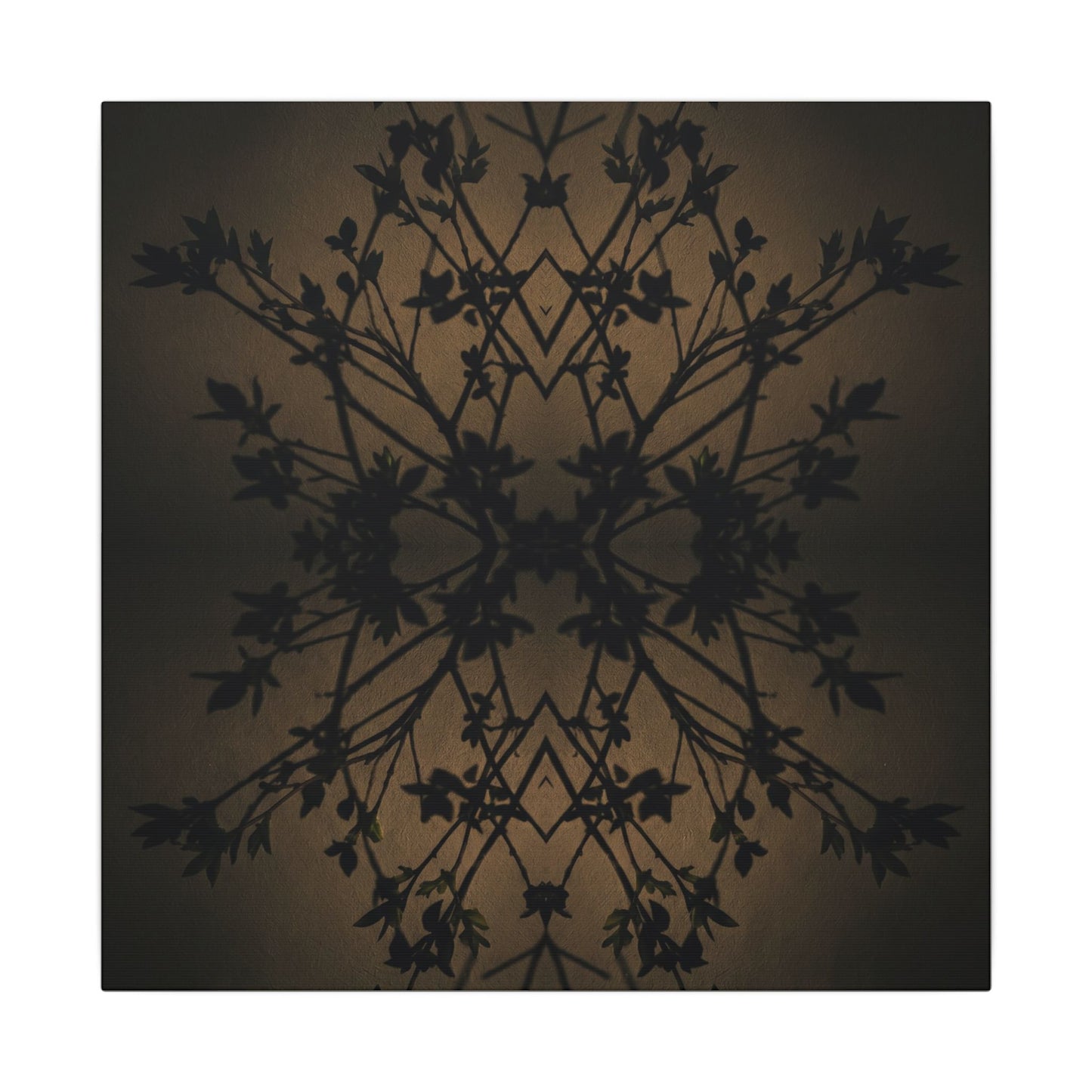 Golden Hour Shadow Play Canvas Art - Dark Japandi Seijaku